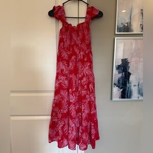 Poppies & Roses Girls Smocked Floral Maxi Dress